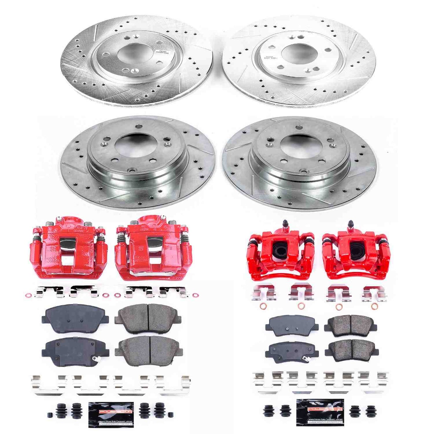PowerStop Power Stop 10-15 Hyundai Sonata Z23 Evolution Kit w/ Calipers - Front and Rear KC5376