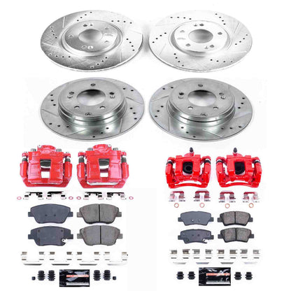 PowerStop Power Stop 10-15 Hyundai Sonata Z23 Evolution Kit w/ Calipers - Front and Rear KC5376