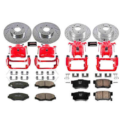 PowerStop Power Stop 03-11 Honda Element Z23 Evolution Kit w/ Calipers - Front and Rear KC5389