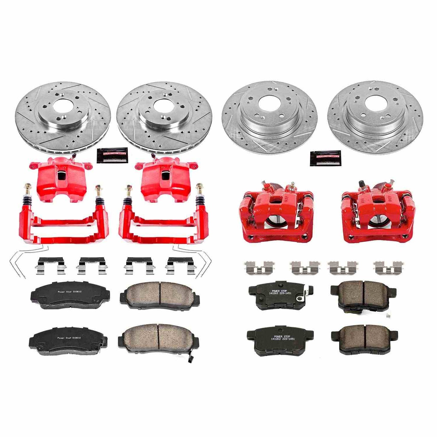 PowerStop Power Stop 11-14 Acura TSX Z23 Evolution Kit w/ Calipers - Front and Rear KC5391