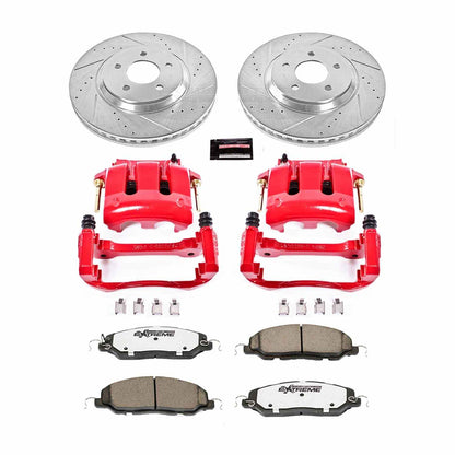 PowerStop Power Stop 11-14 Ford Mustang Front Z26 Street Warrior Brake Kit w/Calipers KC5407-26