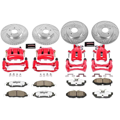 PowerStop Power Stop 11-14 Ford Mustang Z26 Street Kit w/ Calipers - Front and Rear KC5450-26