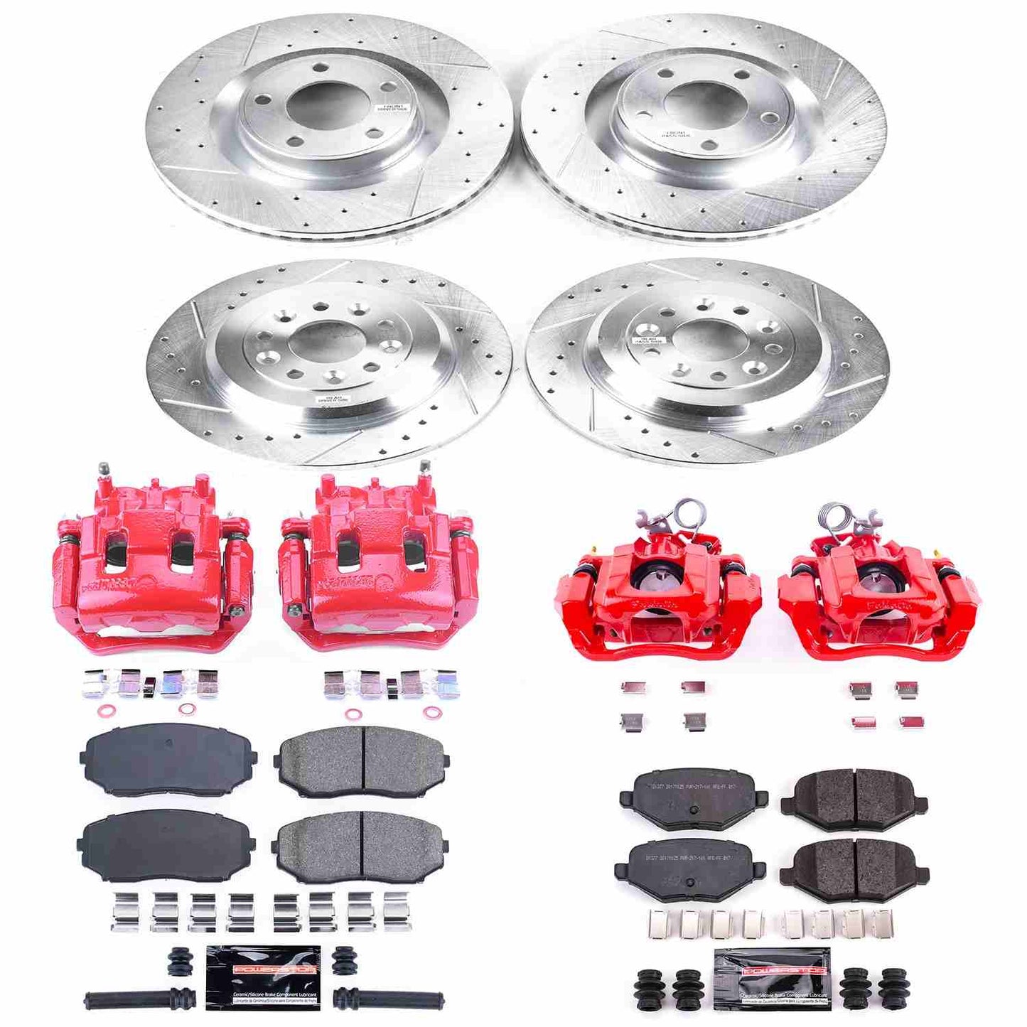 PowerStop Power Stop 11-15 Ford Edge Z23 Evolution Kit w/ Calipers - Front and Rear KC5452