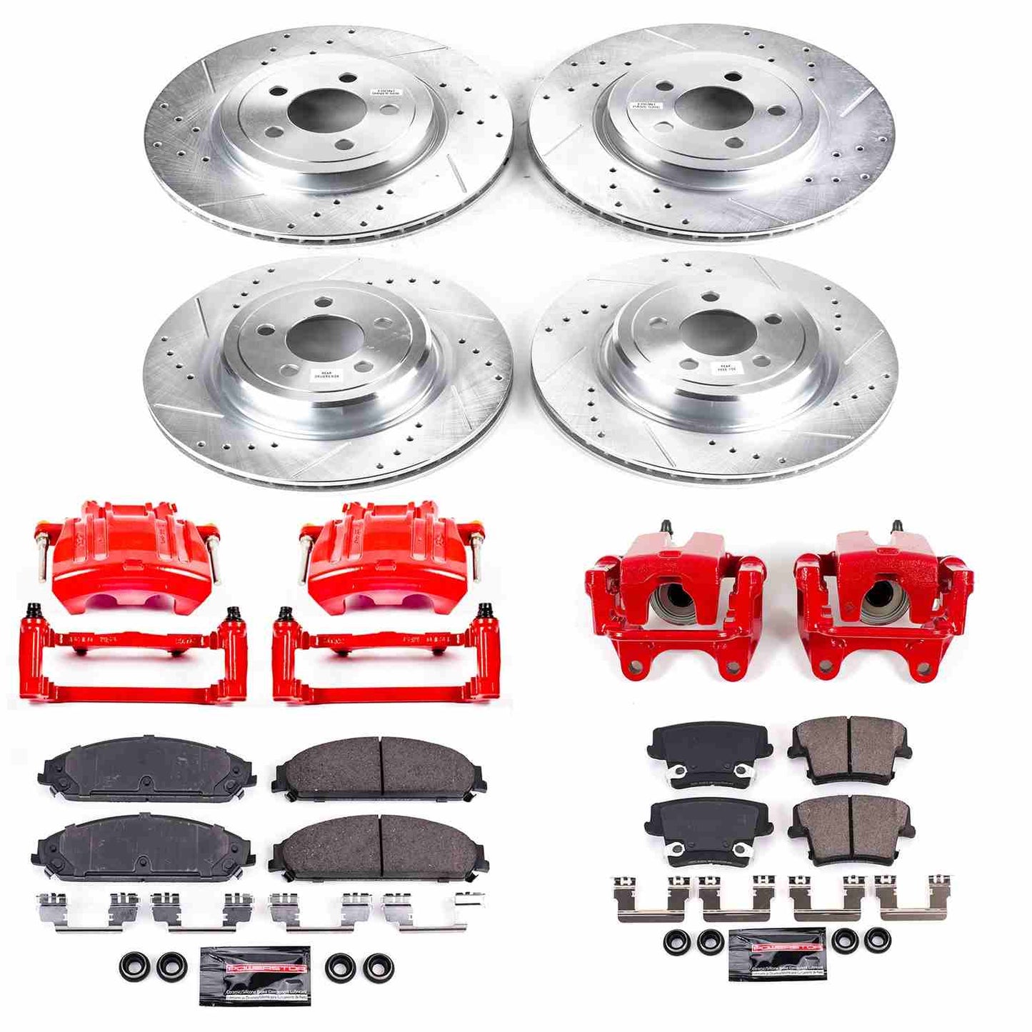 PowerStop Power Stop 12-14 Dodge Charger Z23 Evolution Kit w/ Calipers - Front and Rear KC5456A