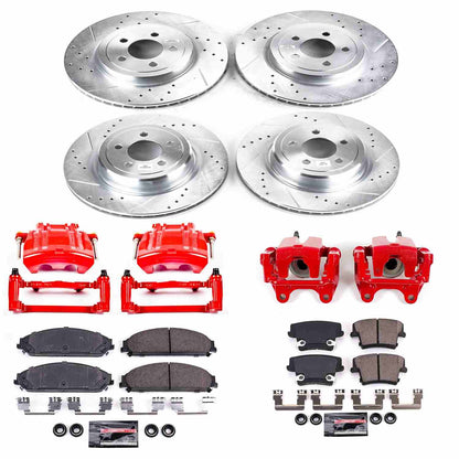 PowerStop Power Stop 12-14 Dodge Charger Z23 Evolution Kit w/ Calipers - Front and Rear KC5456A