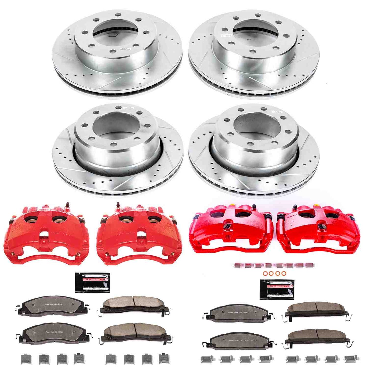 PowerStop Power Stop 09-10 Dodge Ram 3500 Z36 Truck and Tow Kit w/ Calipers - Front and Rear KC5458A-36