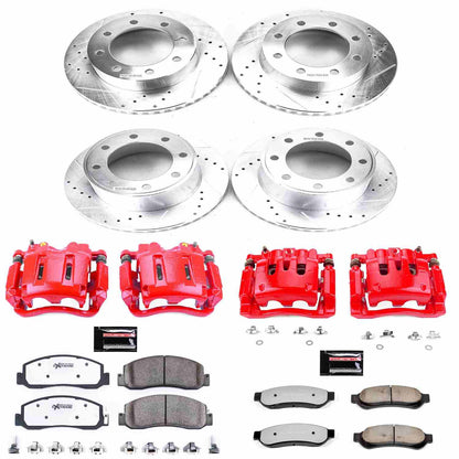 PowerStop Power Stop 09-10 Ford F-250 Super Duty Z36 Truck and Tow Kit w/ Calipers - Front and Rear KC5459-36