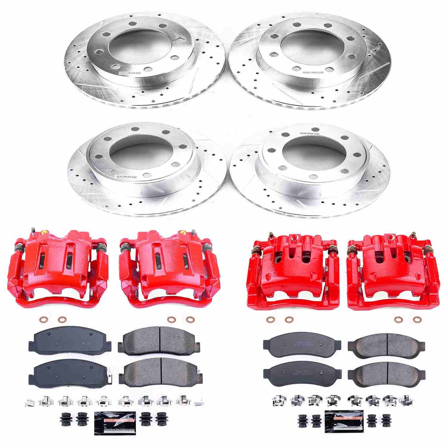 PowerStop Power Stop 09-10 Ford F-250 Super Duty Z23 Evolution Kit w/ Calipers - Front and Rear KC5459