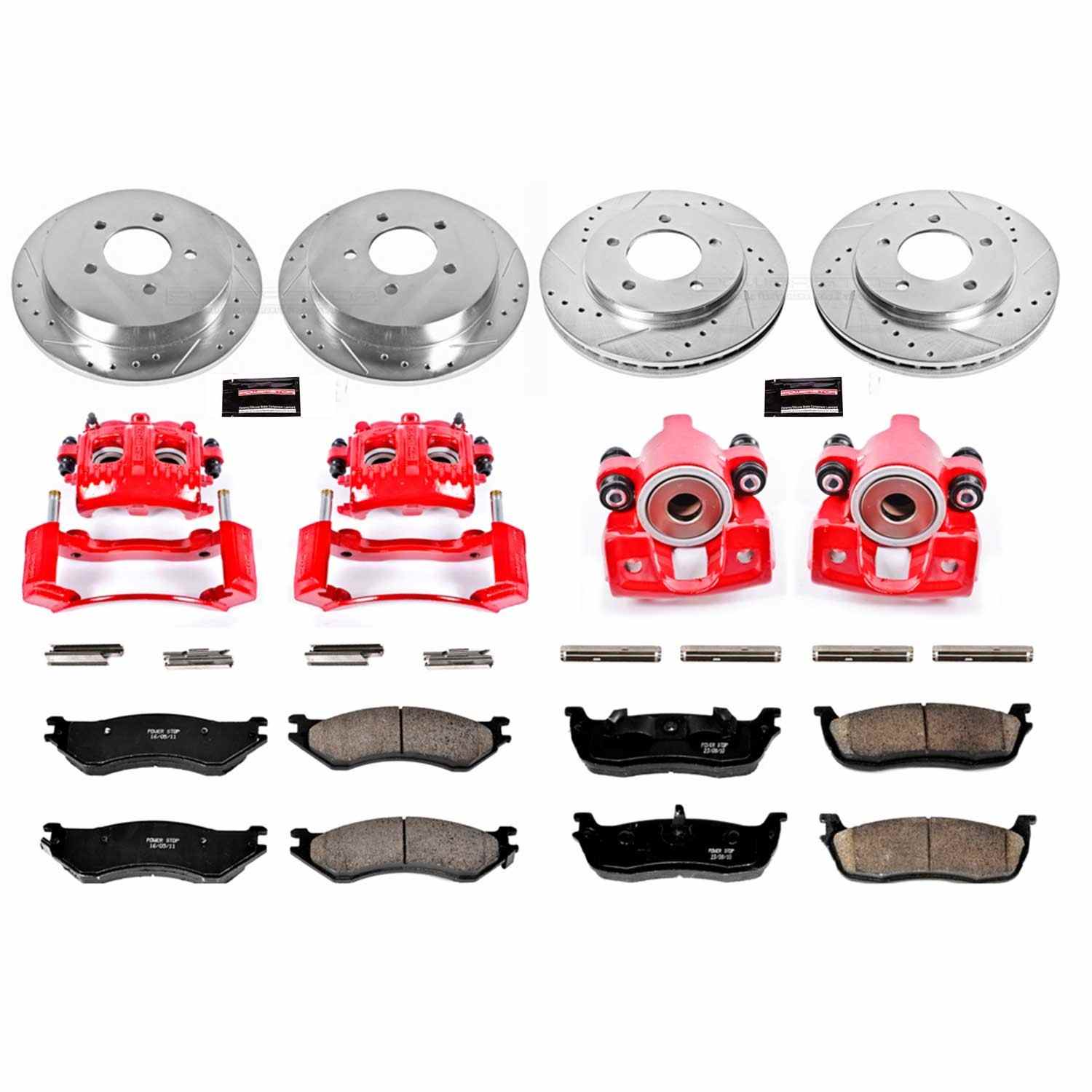 PowerStop Power Stop 00-02 Ford Expedition Z23 Evolution Kit w/ Calipers - Front and Rear KC5461