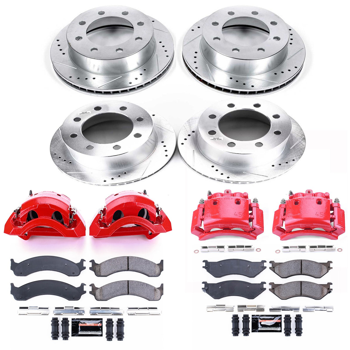 PowerStop Power Stop 01-02 Dodge Ram 2500 Z23 Evolution Kit w/ Calipers - Front and Rear KC5466