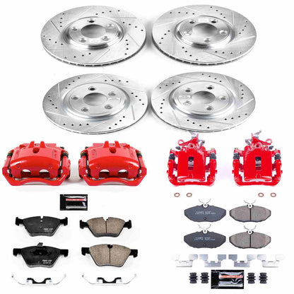 PowerStop Power Stop 2005 Jaguar S-Type Z23 Evolution Kit w/ Calipers - Front and Rear KC5506