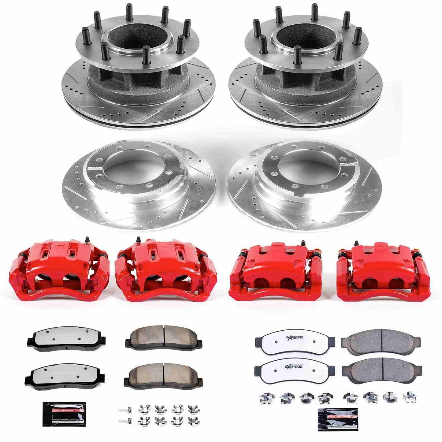 PowerStop Power Stop 10-11 Ford F-350 Super Duty Z36 Truck and Tow Kit w/ Calipers - Front and Rear KC5517-36