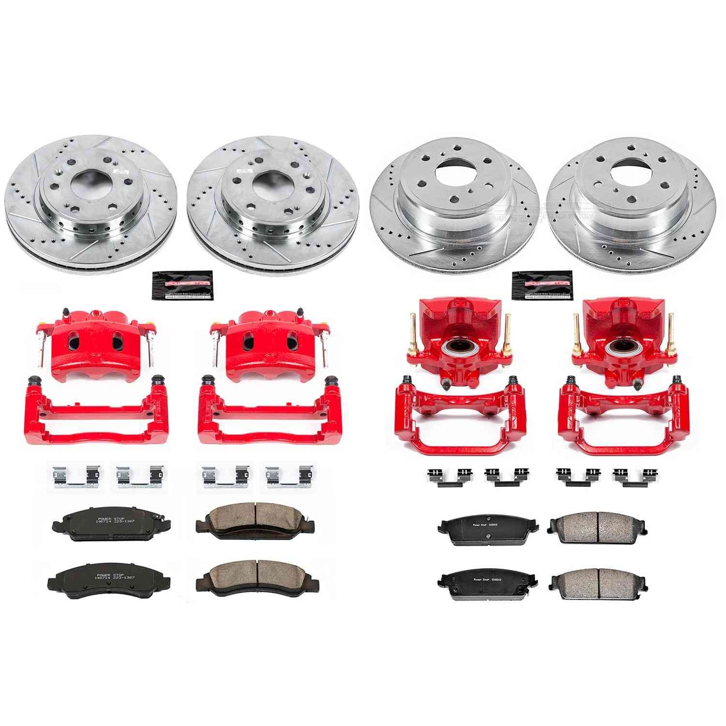 PowerStop Power Stop 08-14 Chevrolet Tahoe Z23 Evolution Kit w/ Calipers - Front and Rear KC5520