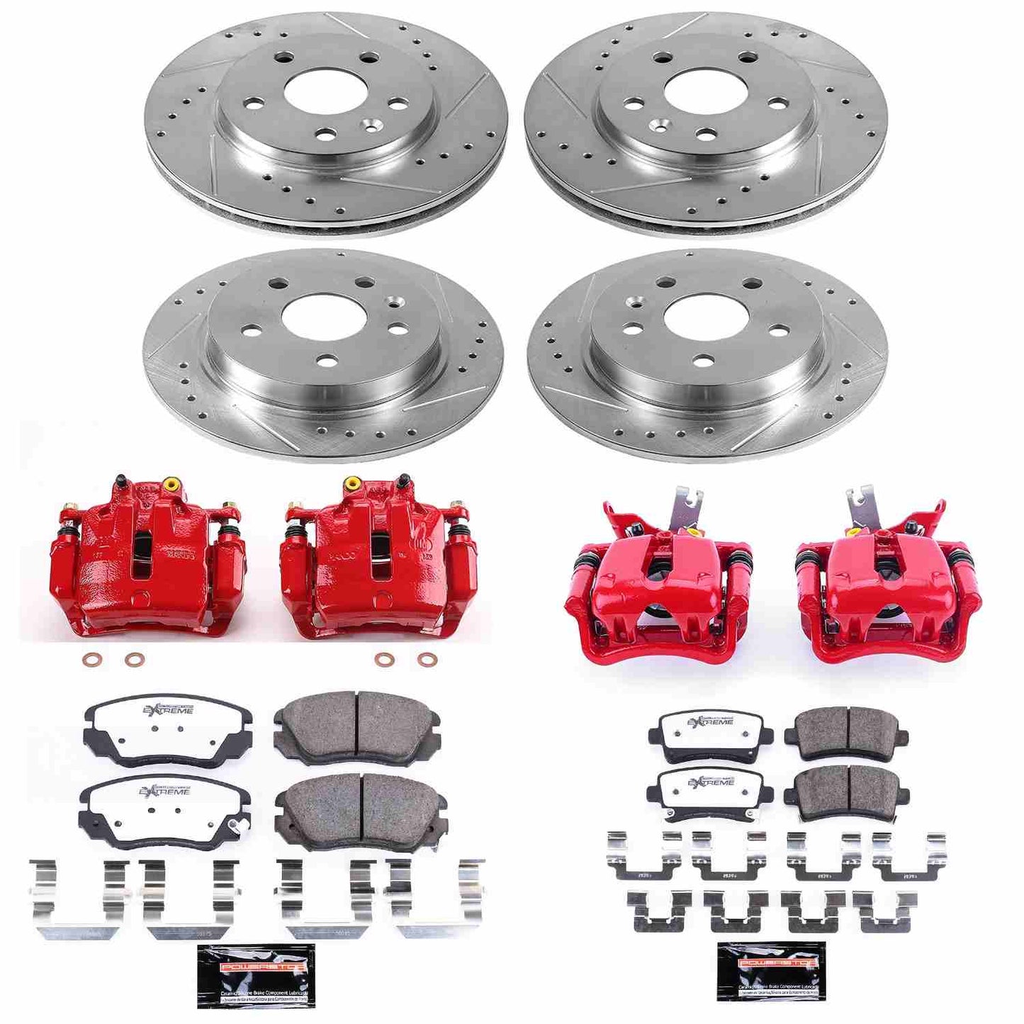 PowerStop Power Stop 14-15 Chevrolet Malibu Z26 Street Kit w/ Calipers - Front and Rear KC5523A-26