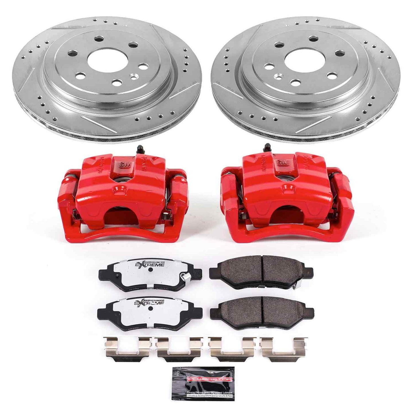 PowerStop Power Stop 12-16 Cadillac SRX Rear Z26 Street Warrior Brake Kit w/Calipers KC5543A-26