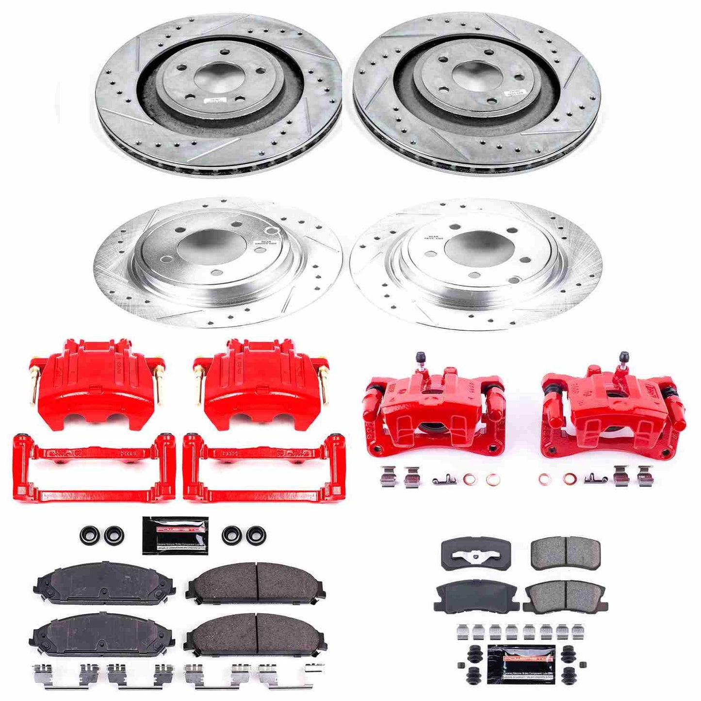 PowerStop Power Stop 08-09 Dodge Caliber Z23 Evolution Kit w/ Calipers - Front and Rear KC5566