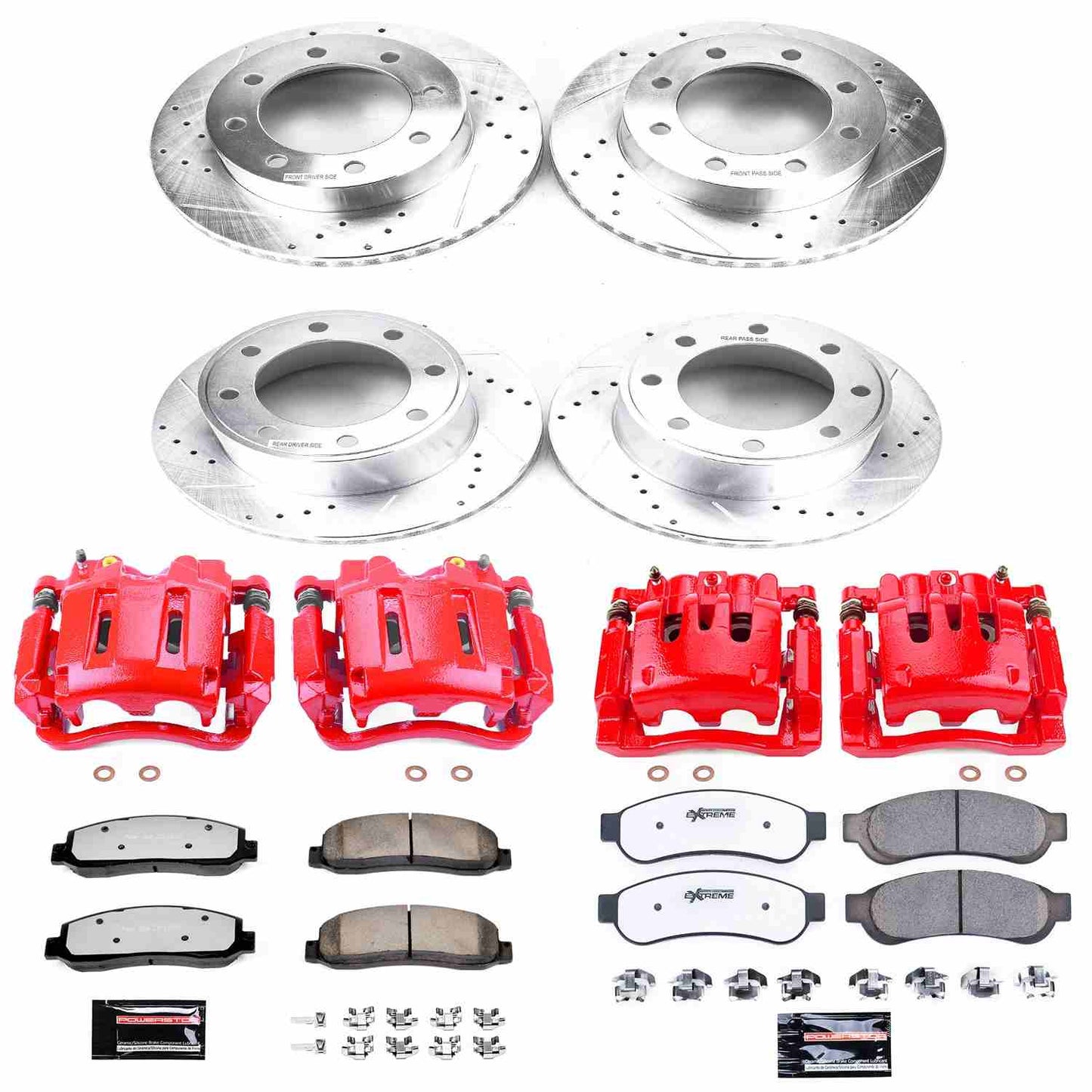 PowerStop Power Stop 2010 Ford F-350 Super Duty Z36 Truck and Tow Kit w/ Calipers - Front and Rear KC5573-36