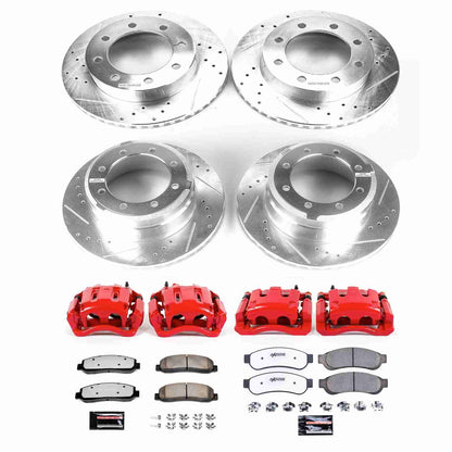 PowerStop Power Stop 10-11 Ford F-350 Super Duty Z36 Truck and Tow Kit w/ Calipers - Front and Rear KC5574-36