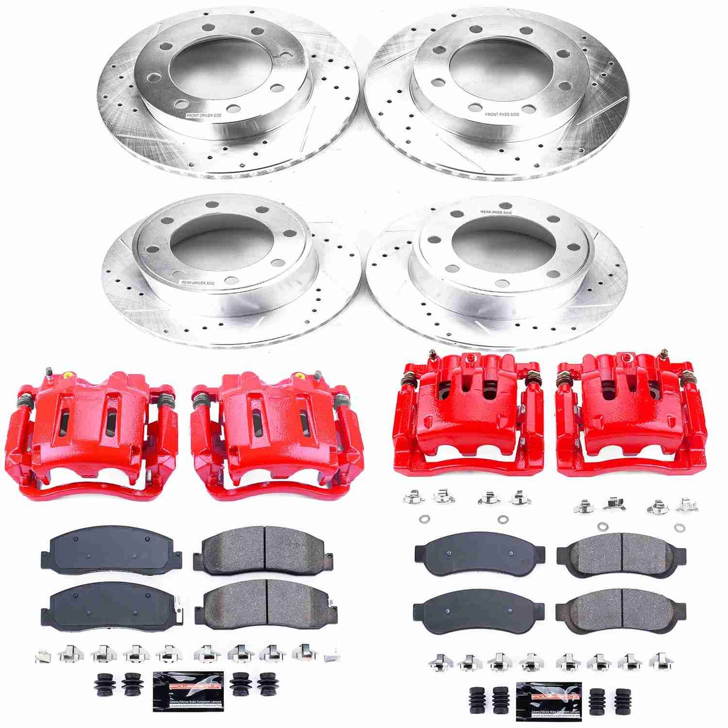 PowerStop Power Stop 10-11 Ford F-250 Super Duty Z23 Evolution Kit w/ Calipers - Front and Rear KC5575