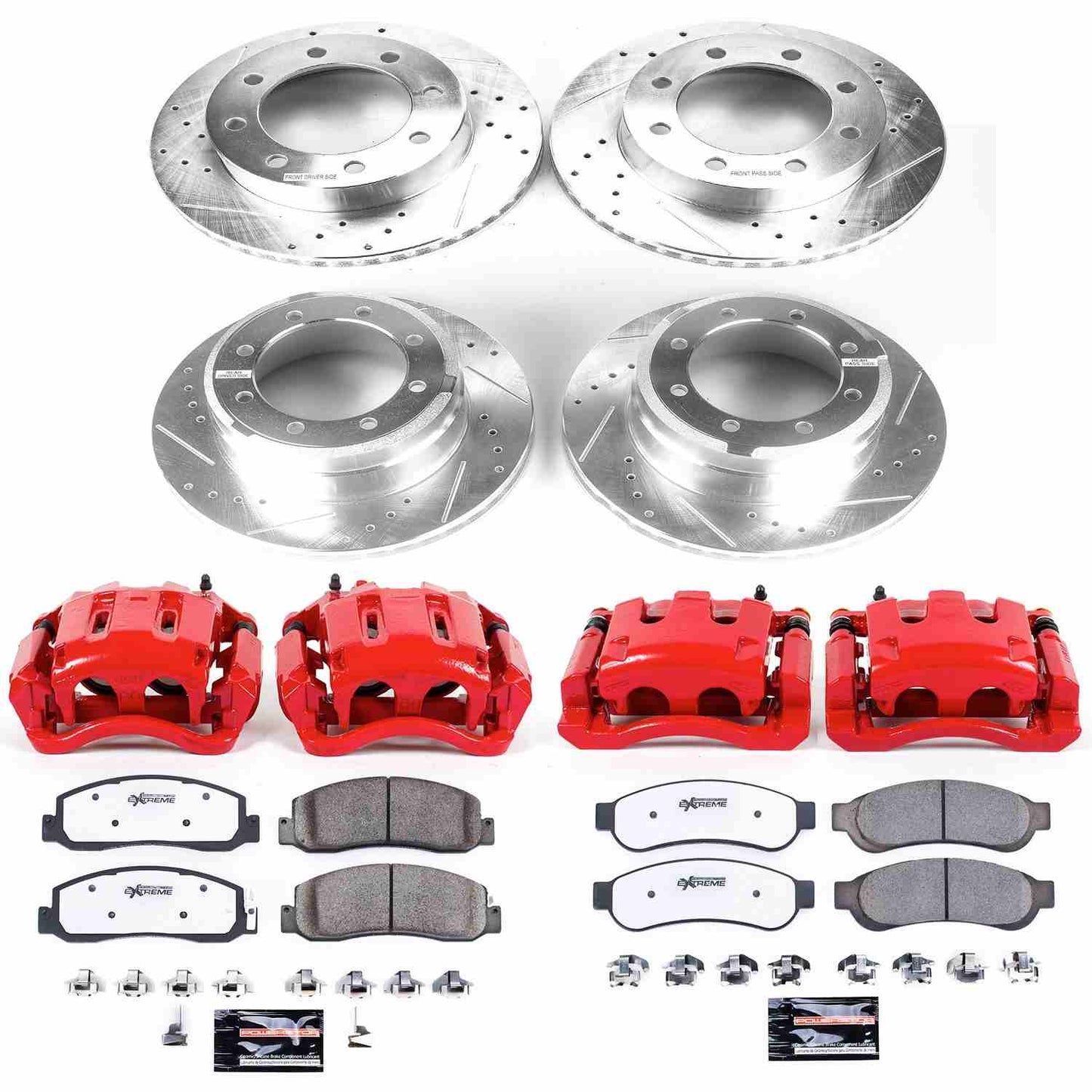 PowerStop Power Stop 2011 Ford F-350 Super Duty Z36 Truck and Tow Kit w/ Calipers - Front and Rear KC5576-36