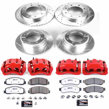 PowerStop Power Stop 2011 Ford F-350 Super Duty Z36 Truck and Tow Kit w/ Calipers - Front and Rear KC5576-36