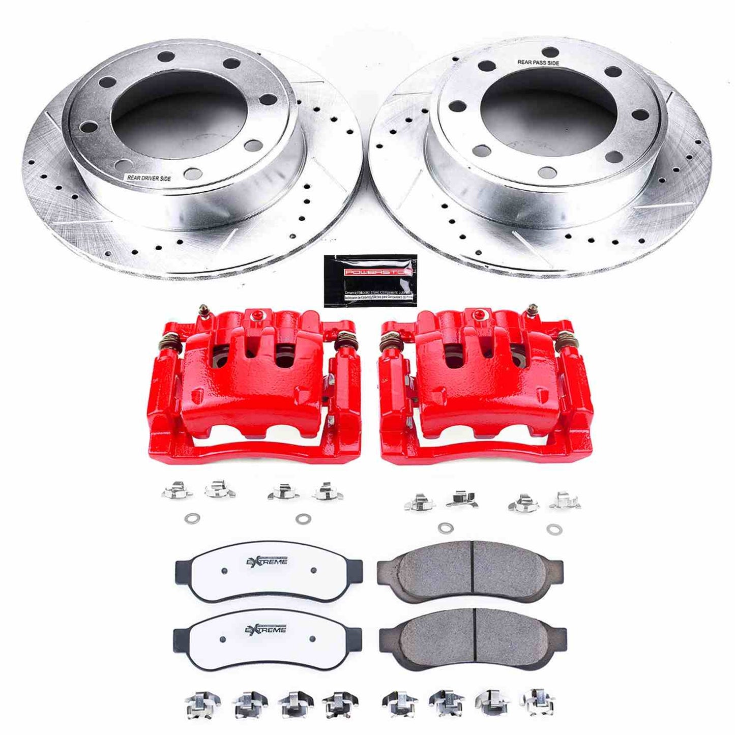 PowerStop Power Stop 10-12 Ford F-250 Super Duty Rear Z36 Truck & Tow Brake Kit w/Calipers KC5578-36