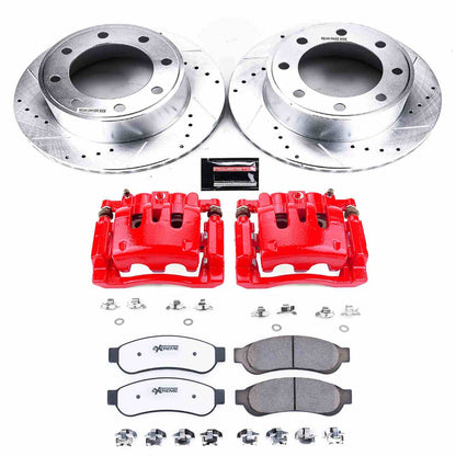 PowerStop Power Stop 10-12 Ford F-250 Super Duty Rear Z36 Truck & Tow Brake Kit w/Calipers KC5578-36