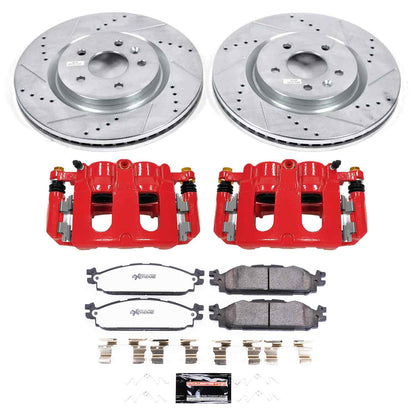 PowerStop Power Stop 11-19 Ford Explorer Front Z36 Truck & Tow Brake Kit w/Calipers KC5583-36