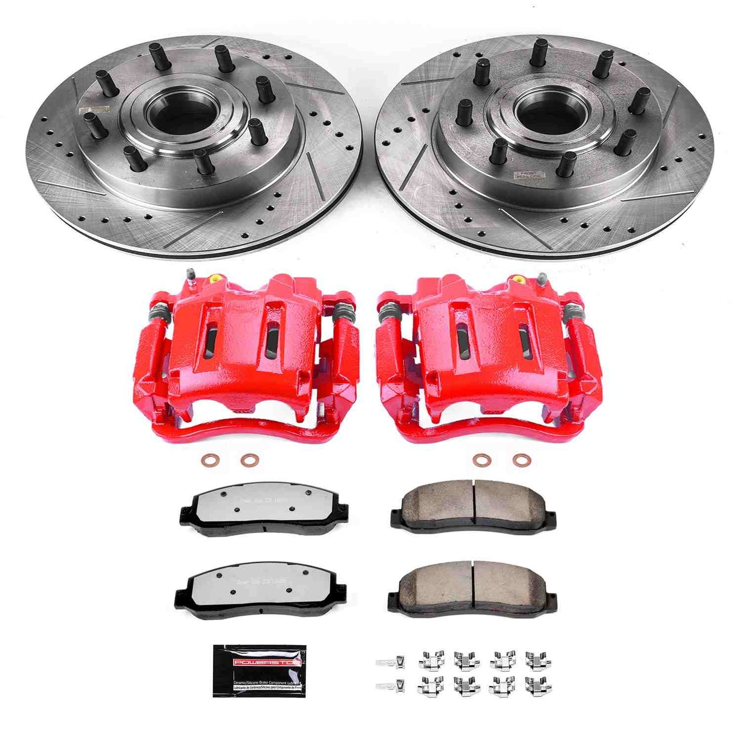 PowerStop Power Stop 07-08 Ford F-250 Super Duty Front Z36 Truck & Tow Brake Kit w/Calipers KC5585-36