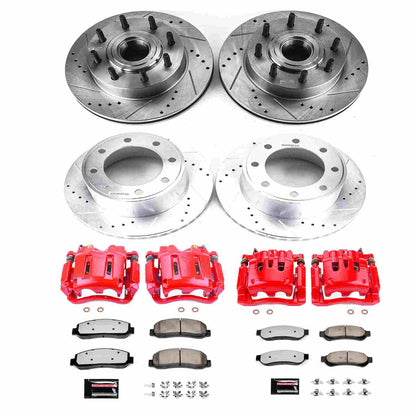 PowerStop Power Stop 07-08 Ford F-250 Super Duty Z36 Truck and Tow Kit w/ Calipers - Front and Rear KC5586-36