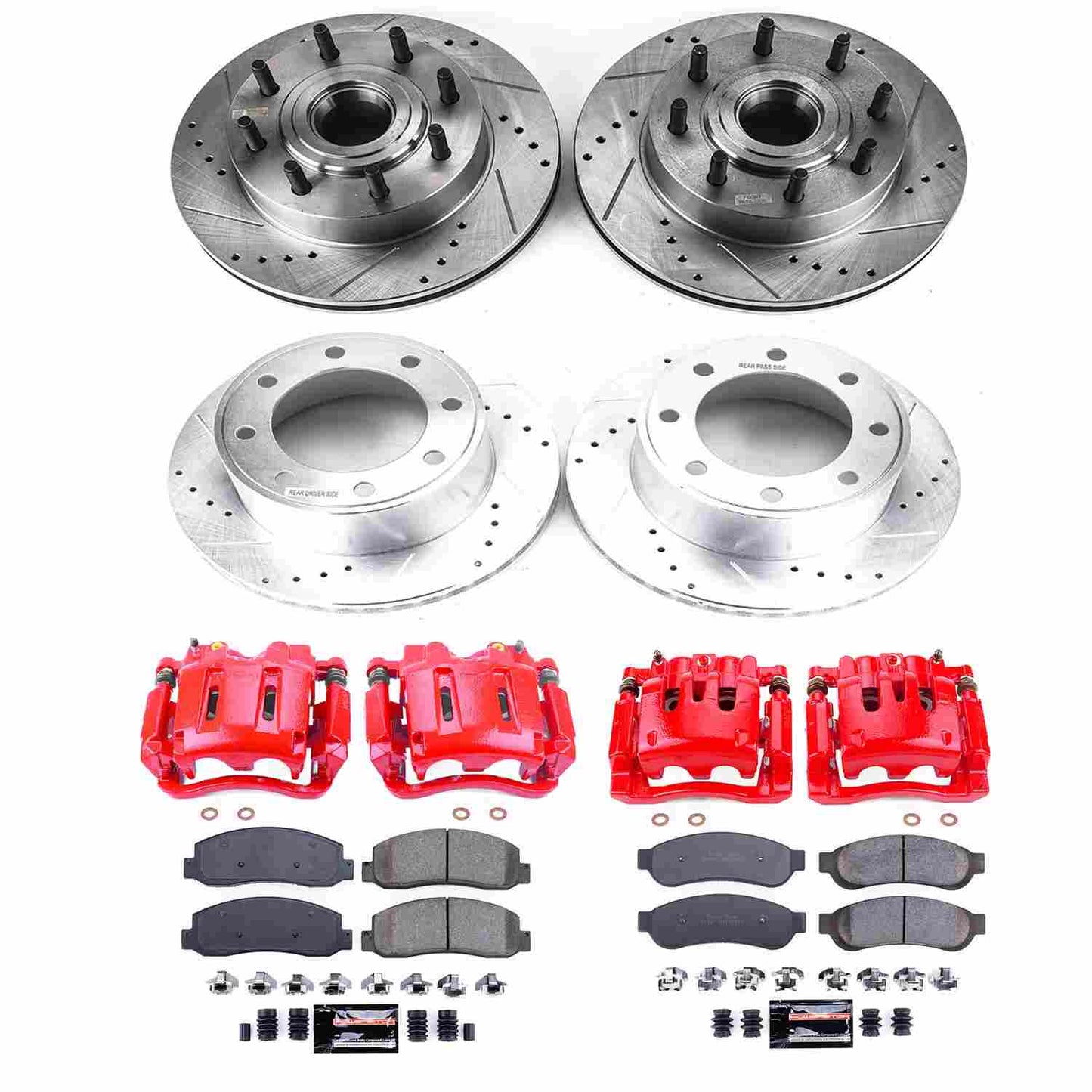 PowerStop Power Stop 07-08 Ford F-250 Super Duty Z23 Evolution Kit w/ Calipers - Front and Rear KC5586