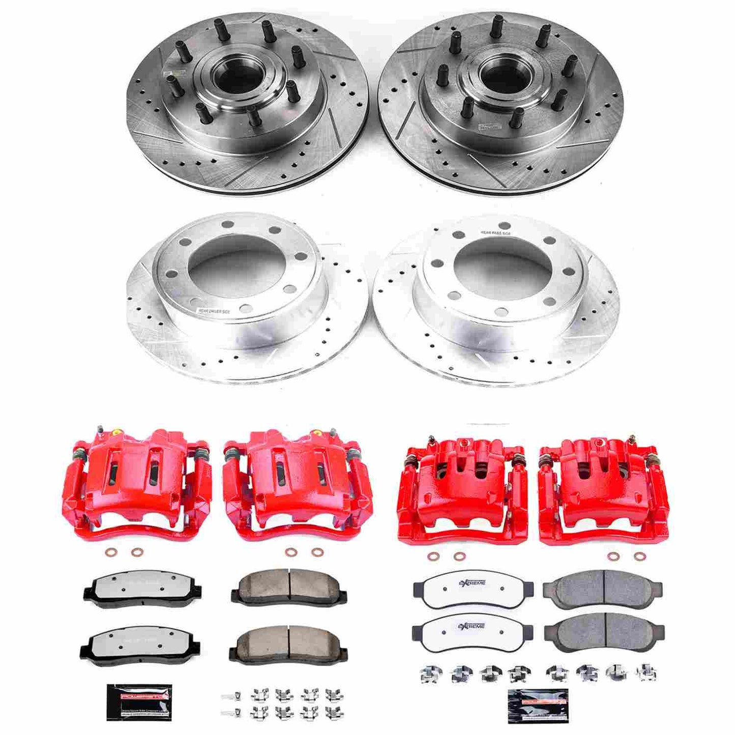 PowerStop Power Stop 2010 Ford F-350 Super Duty Z36 Truck and Tow Kit w/ Calipers - Front and Rear KC5587-36