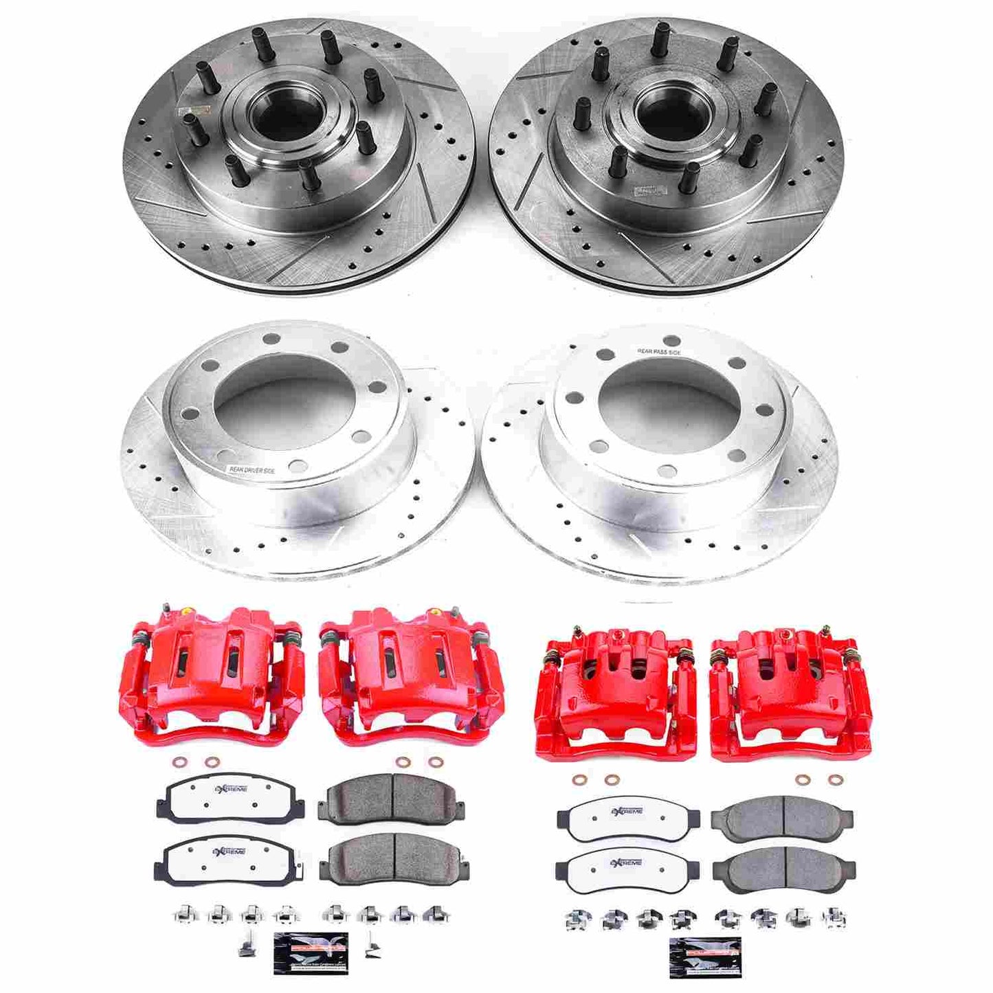 PowerStop Power Stop 10-11 Ford F-250 Super Duty Z36 Truck and Tow Kit w/ Calipers - Front and Rear KC5590-36