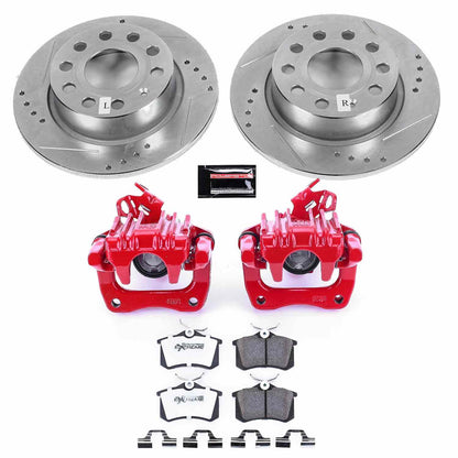 PowerStop Power Stop 10-13 Audi A3 Rear Z26 Street Warrior Brake Kit w/Calipers KC5671-26