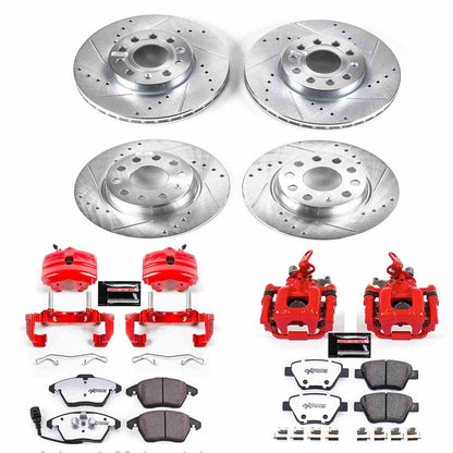 PowerStop Power Stop 2012 Volkswagen Beetle Z26 Street Kit w/ Calipers - Front and Rear KC5747-26