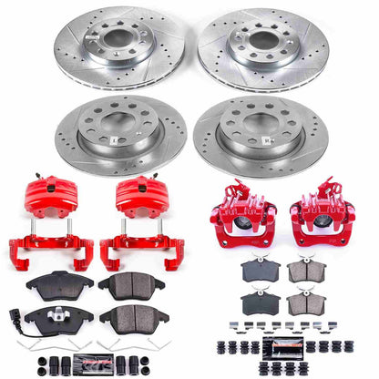 PowerStop Power Stop 10-12 Audi A3 Z23 Evolution Kit w/ Calipers - Front and Rear KC5749