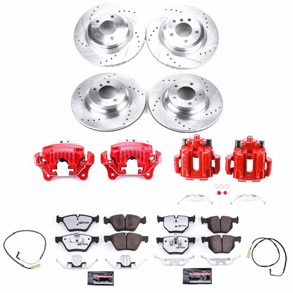 PowerStop Power Stop 2006 BMW 330xi Z26 Street Kit w/ Calipers - Front and Rear KC5768-26