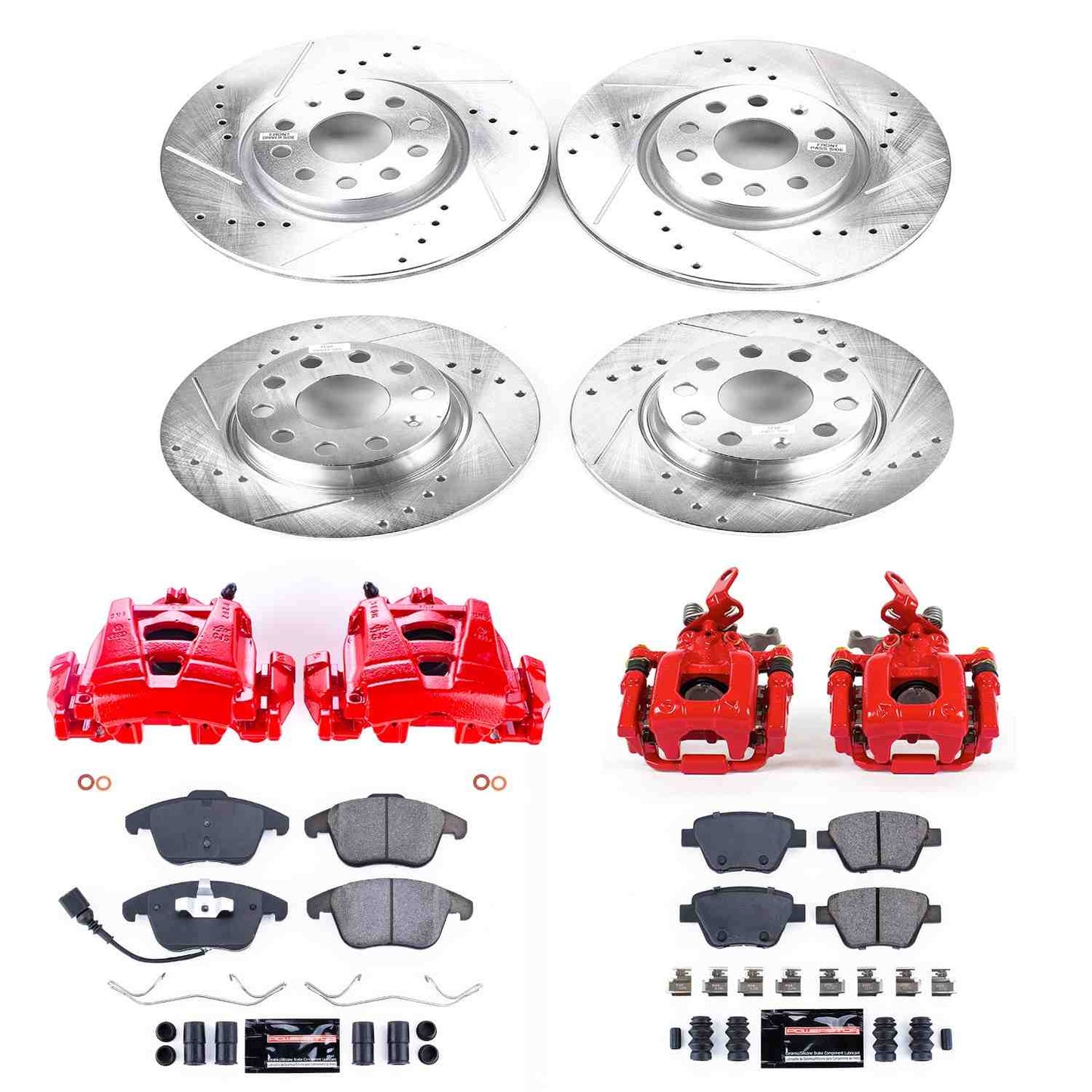 PowerStop Power Stop 12-14 Volkswagen Passat Z23 Evolution Kit w/ Calipers - Front and Rear KC5803