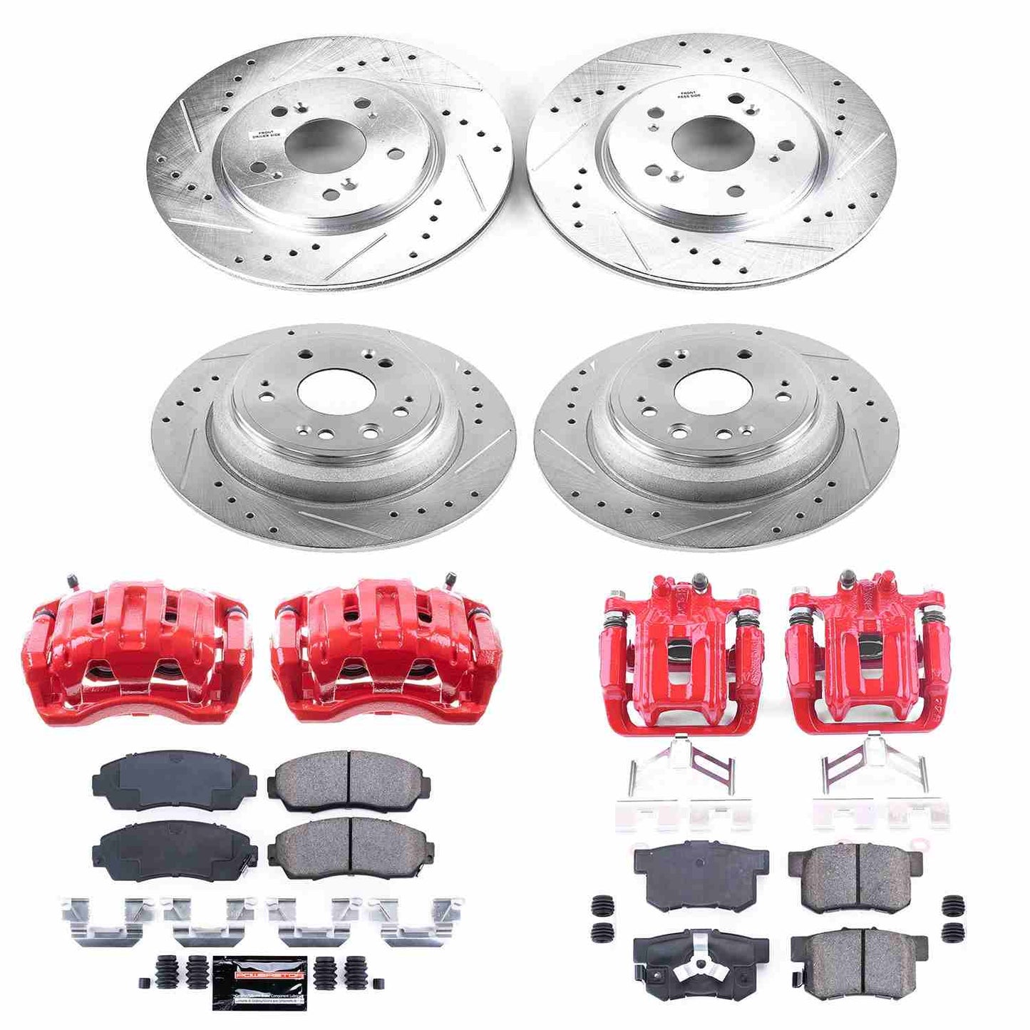 PowerStop Power Stop 10-11 Honda Accord Crosstour Z23 Evolution Kit w/ Calipers - Front and Rear KC5815