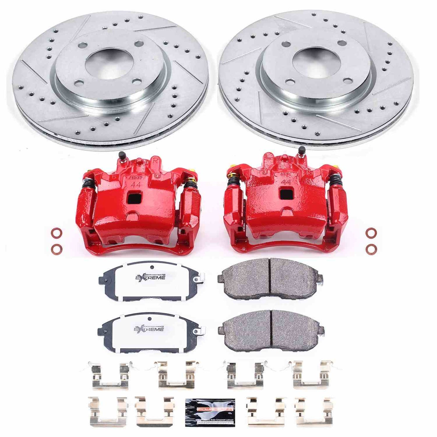 PowerStop Power Stop 07-12 Nissan Sentra Front Z26 Street Warrior Brake Kit w/Calipers KC5817B-26