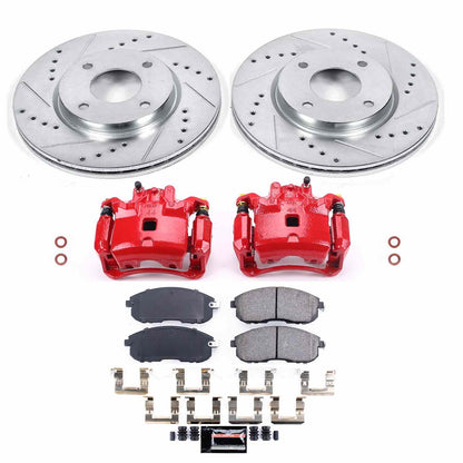 PowerStop Power Stop 07-12 Nissan Sentra Z23 Evolution Kit w/ Calipers - Front KC5817B