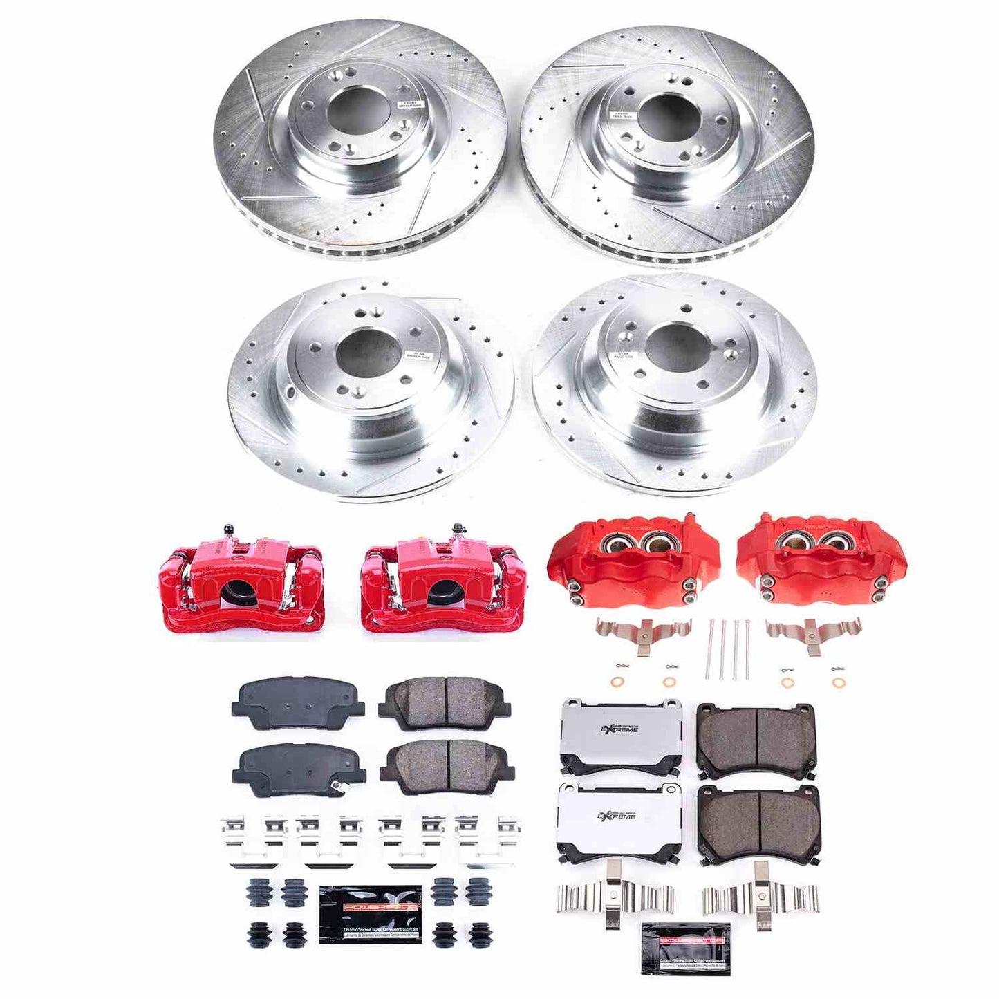 Power Stop 2009 Hyundai Genesis Front & Rear Z23 Evolution Sport Brake Kit w/Calipers KC5844