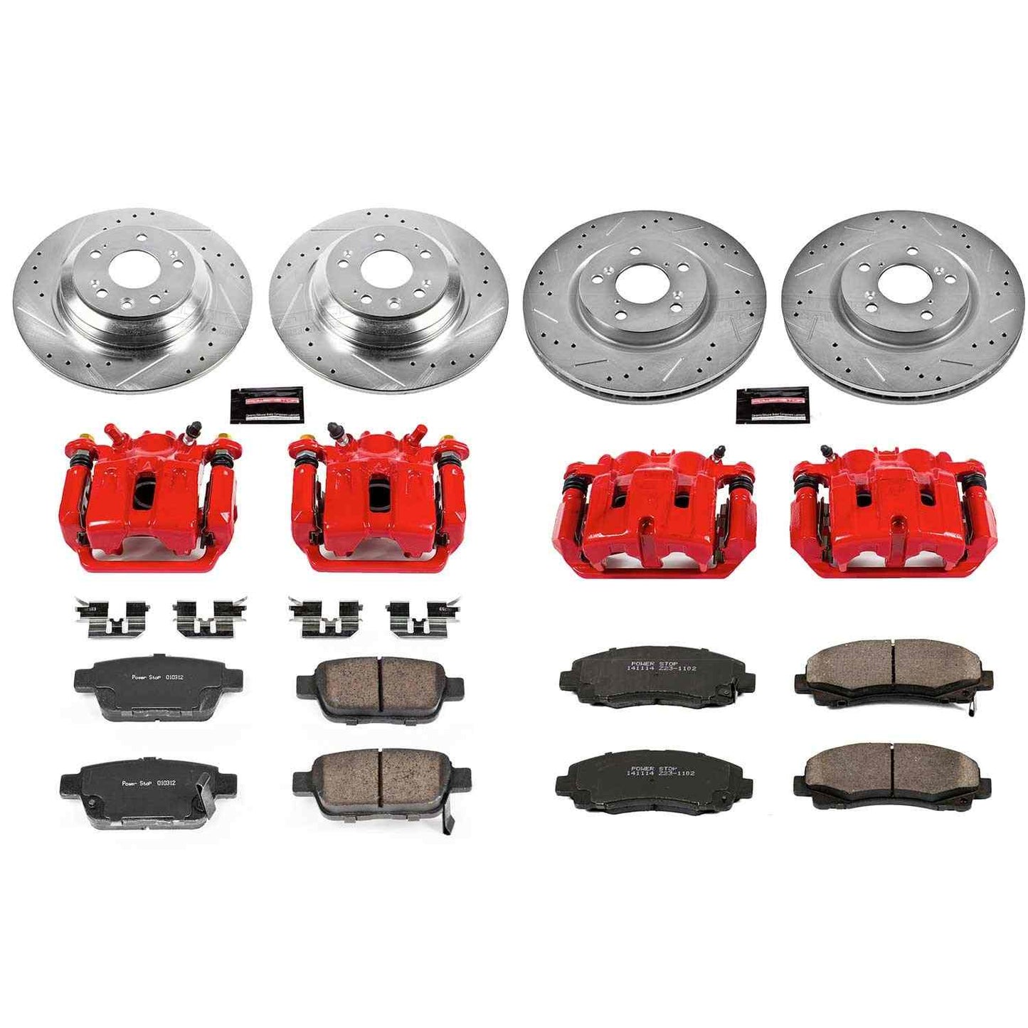 PowerStop Power Stop 09-14 Acura TL Z23 Evolution Kit w/ Calipers - Front and Rear KC5856