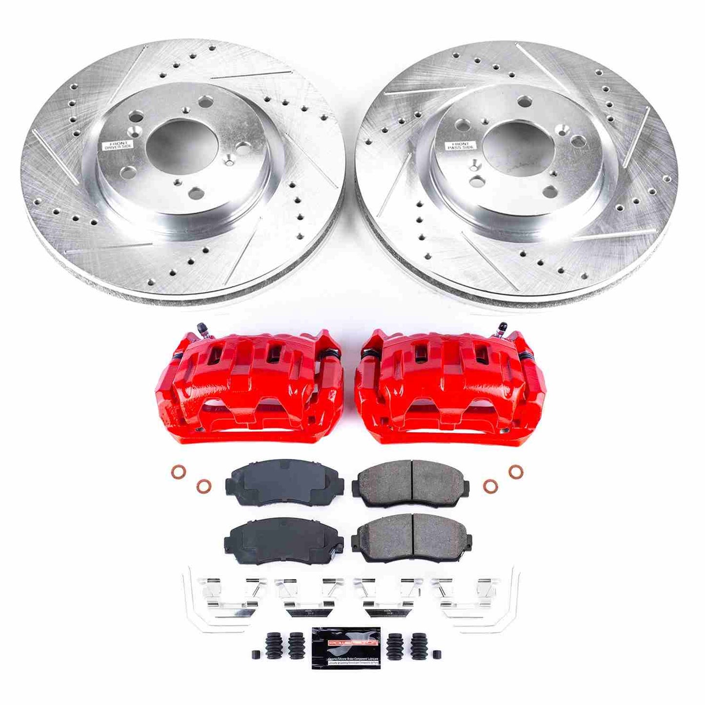 PowerStop Power Stop 11-14 Honda Odyssey Z23 Evolution Kit w/ Calipers - Front KC5857