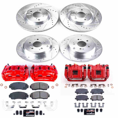 PowerStop Power Stop 11-14 Honda Odyssey Z23 Evolution Kit w/ Calipers - Front and Rear KC5858