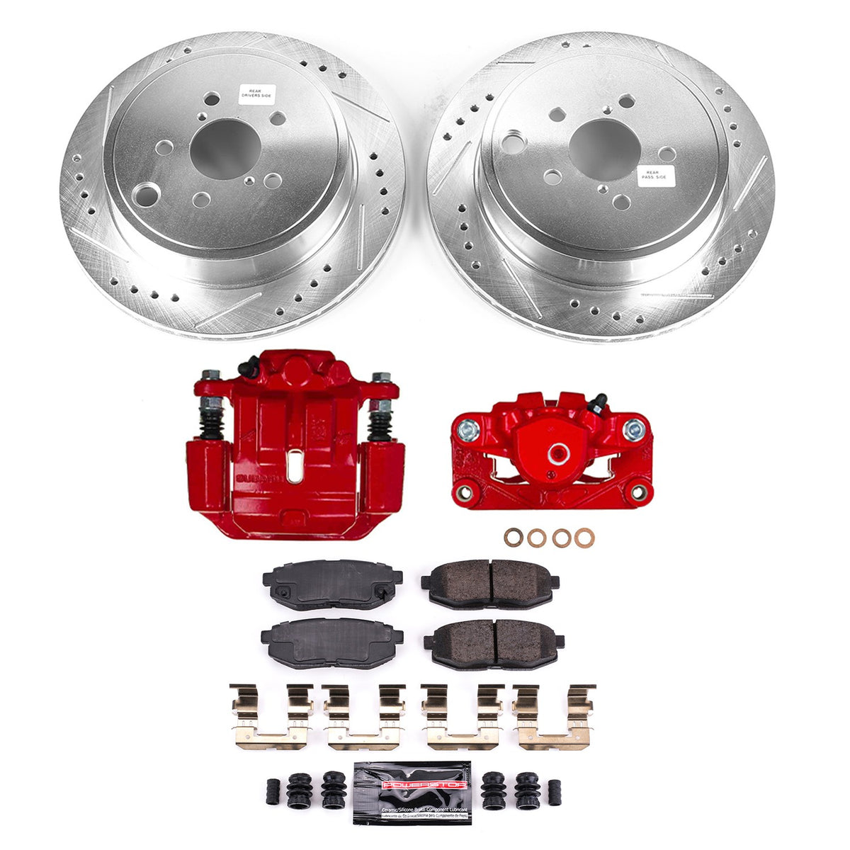 PowerStop Power Stop 10-14 Subaru Outback Rear Z23 Evolution Kit w/Calipers KC5883A