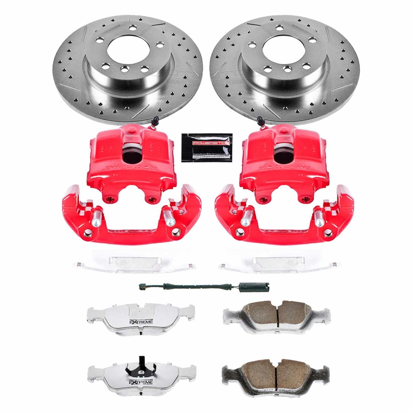 PowerStop Power Stop 1999 BMW 318ti Front Z26 Street Warrior Brake Kit w/Calipers KC590-26