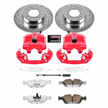 PowerStop Power Stop 1999 BMW 318ti Front Z26 Street Warrior Brake Kit w/Calipers KC590-26