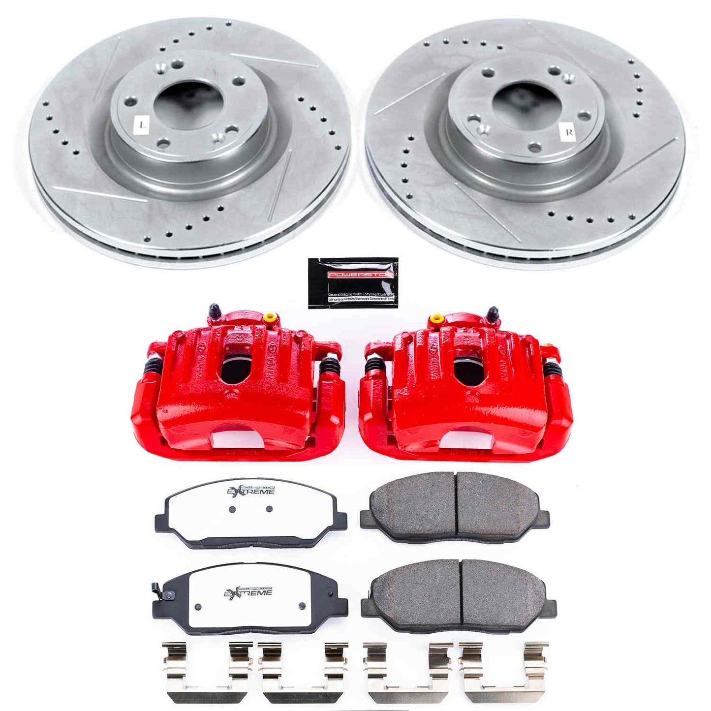 PowerStop Power Stop 09-11 Hyundai Genesis Front Z26 Street Warrior Brake Kit w/Calipers KC5921-26