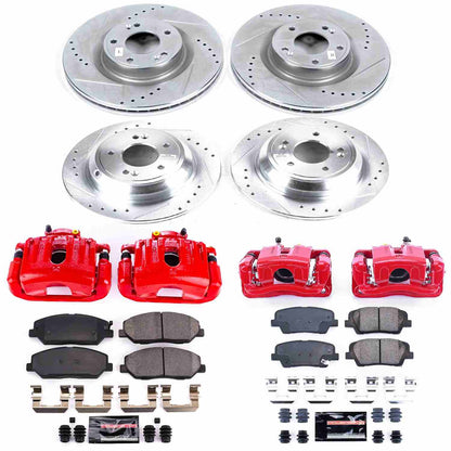 PowerStop Power Stop 2009 Hyundai Genesis Z23 Evolution Kit w/ Calipers - Front and Rear KC5922
